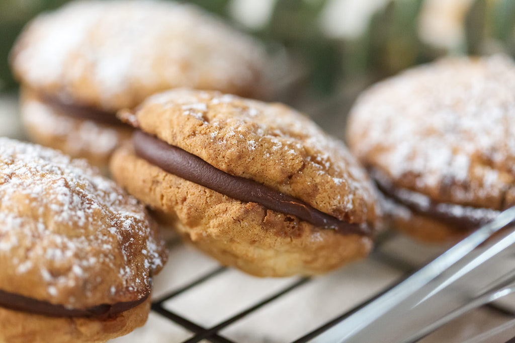 Honey Almond Cookie Sandwiches