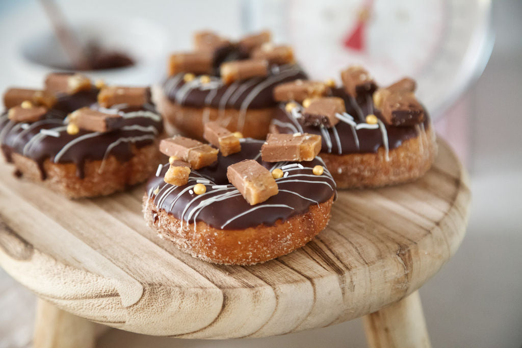 Dark Chocolate Peanut Butter Donuts - Gluten Free
