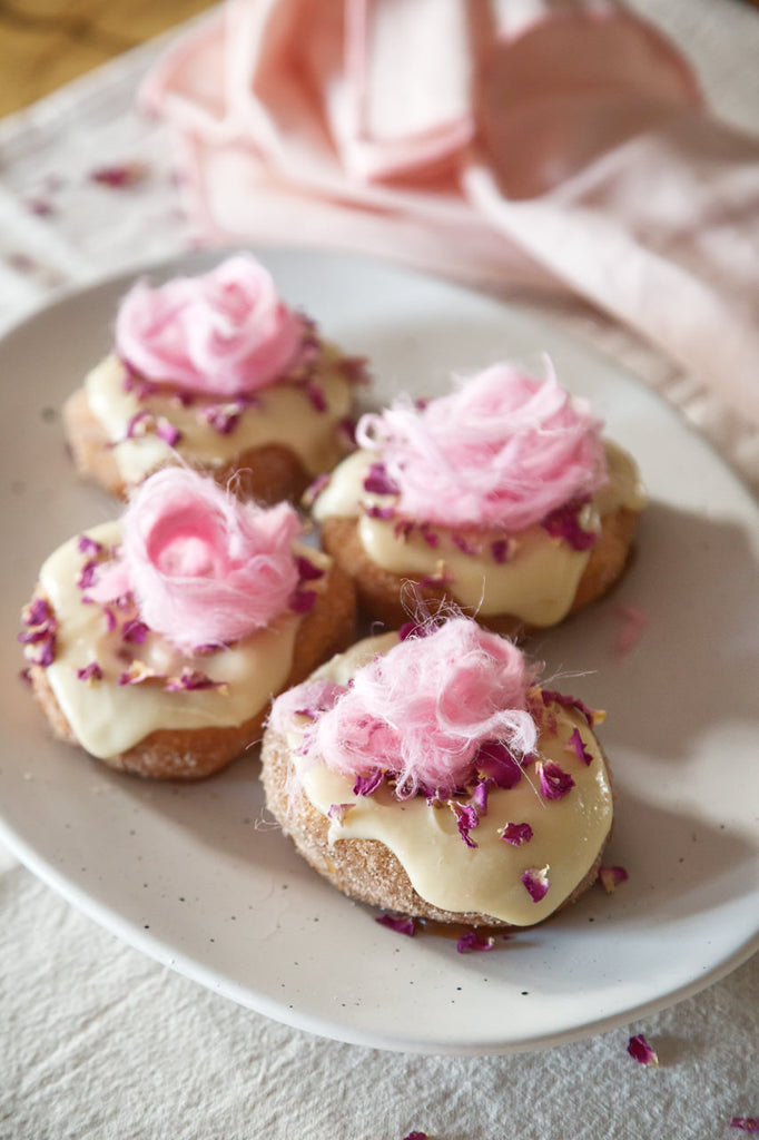 Rose and White Chocolate Donuts - Gluten Free