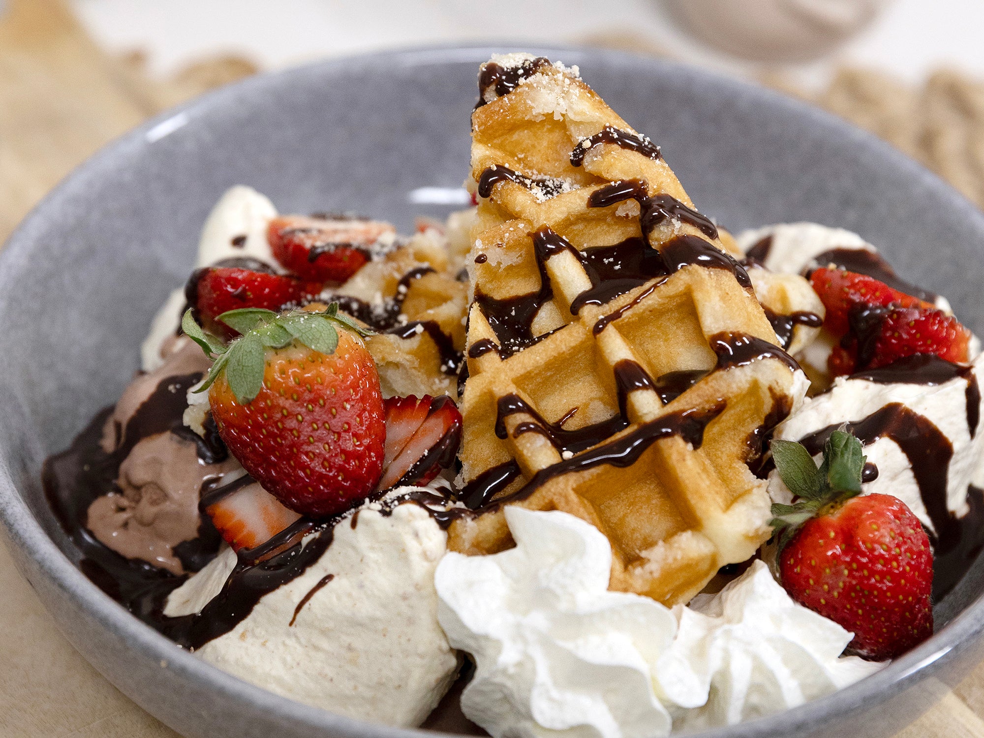 Waffles with Chai Nougat Cream