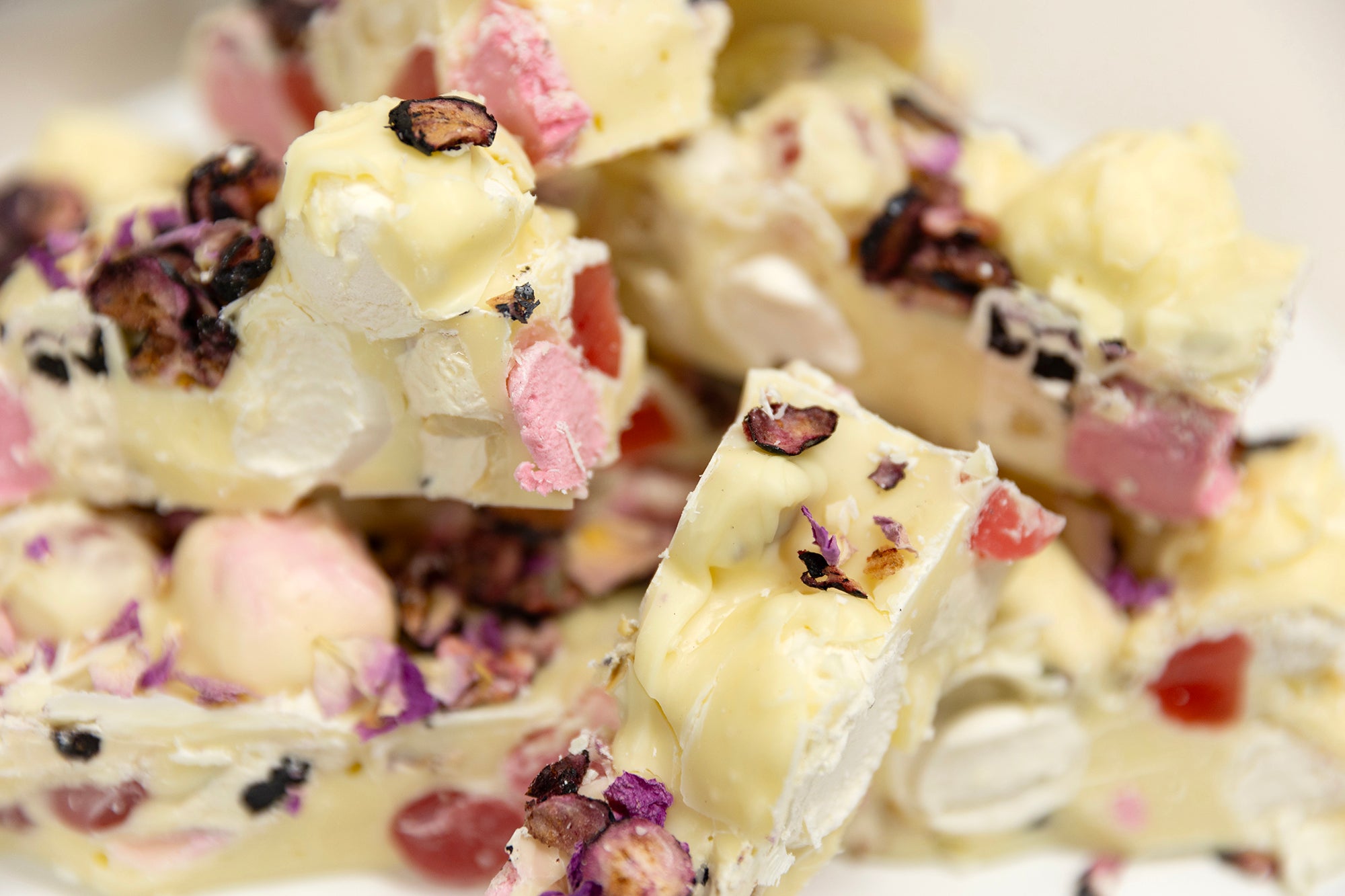 Blueberry and Rose Nougat Rocky Road - Gluten Free