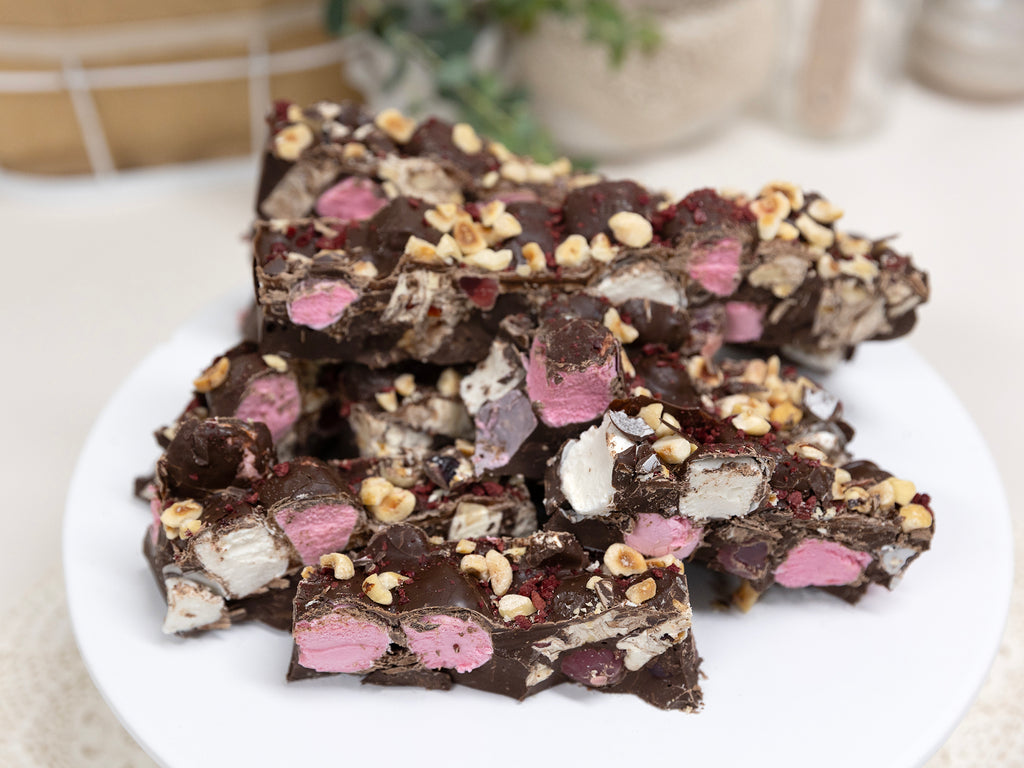 Cherry Hazelnut Dark Chocolate Nougat Rocky Road