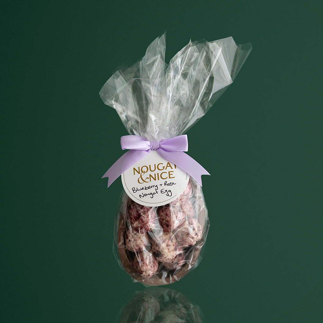 Blueberry & Rose Nougat in Milk Chocolate Shell Easter Egg