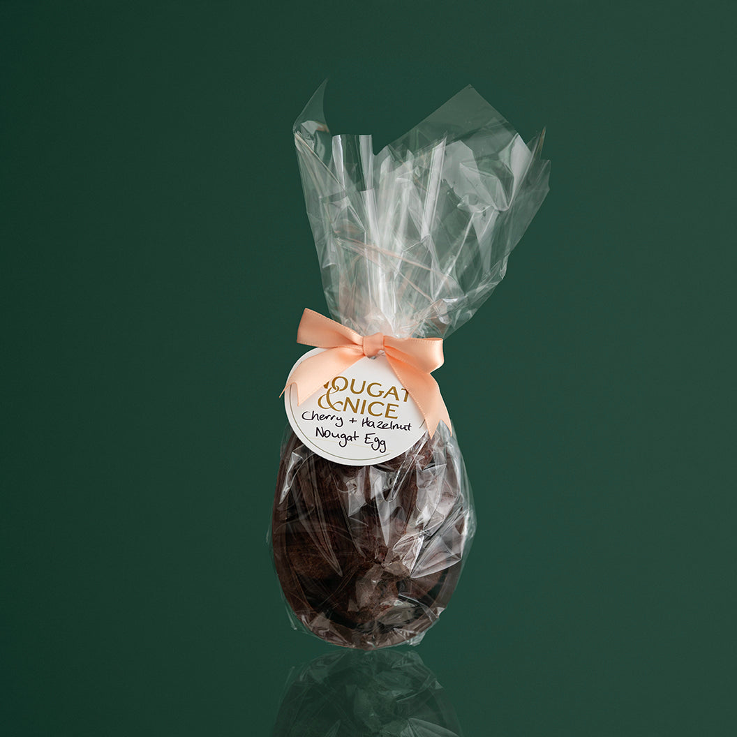 Cherry Hazelnut Nougat in Dark Chocolate Shell Easter Egg