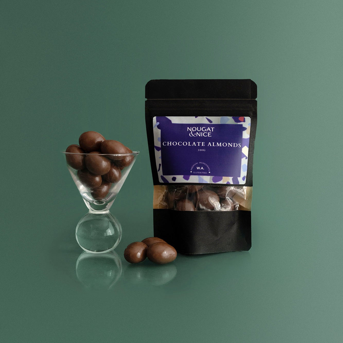 Chocolate Almonds Snack Pouch | 100g