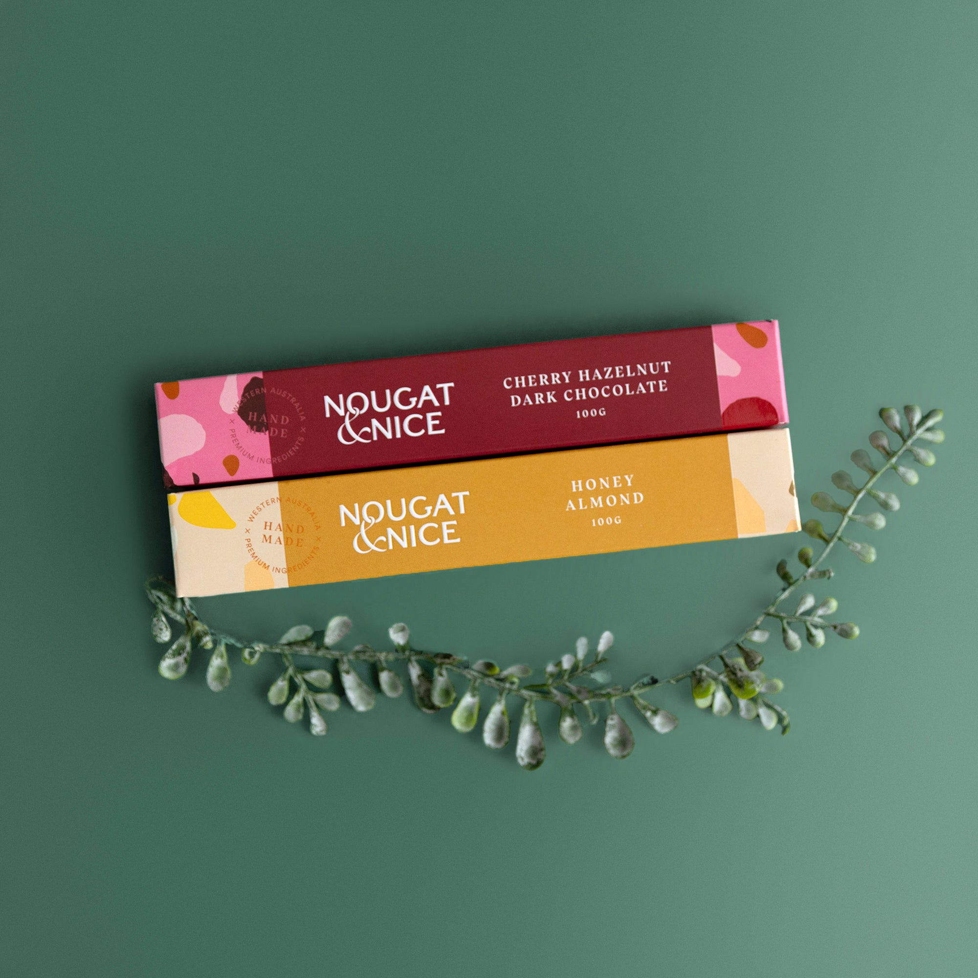 Duo Bar Gift Pack – two artisan nougat bars gift set