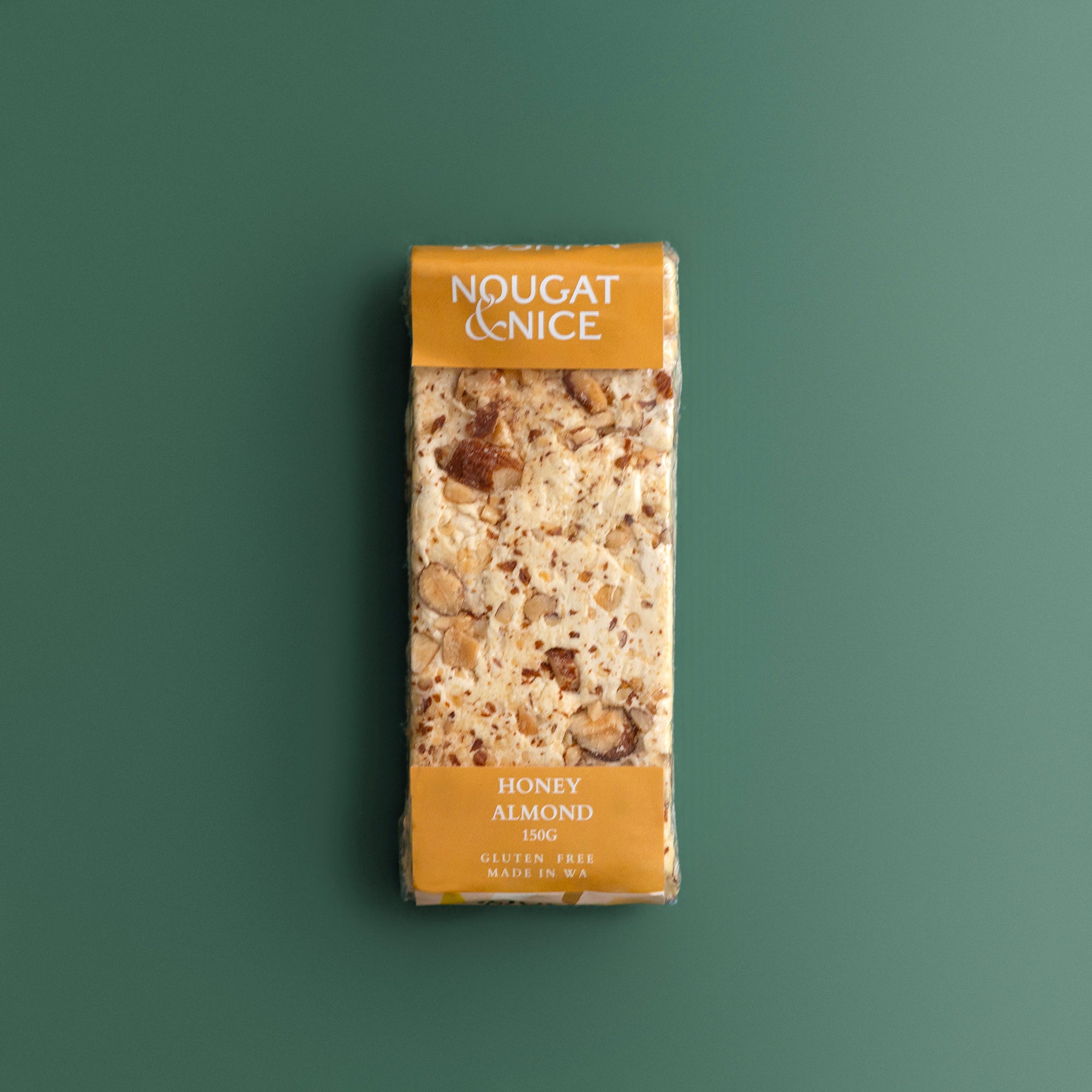 Honey Almond nougat block 150g – handcrafted honey almond nougat