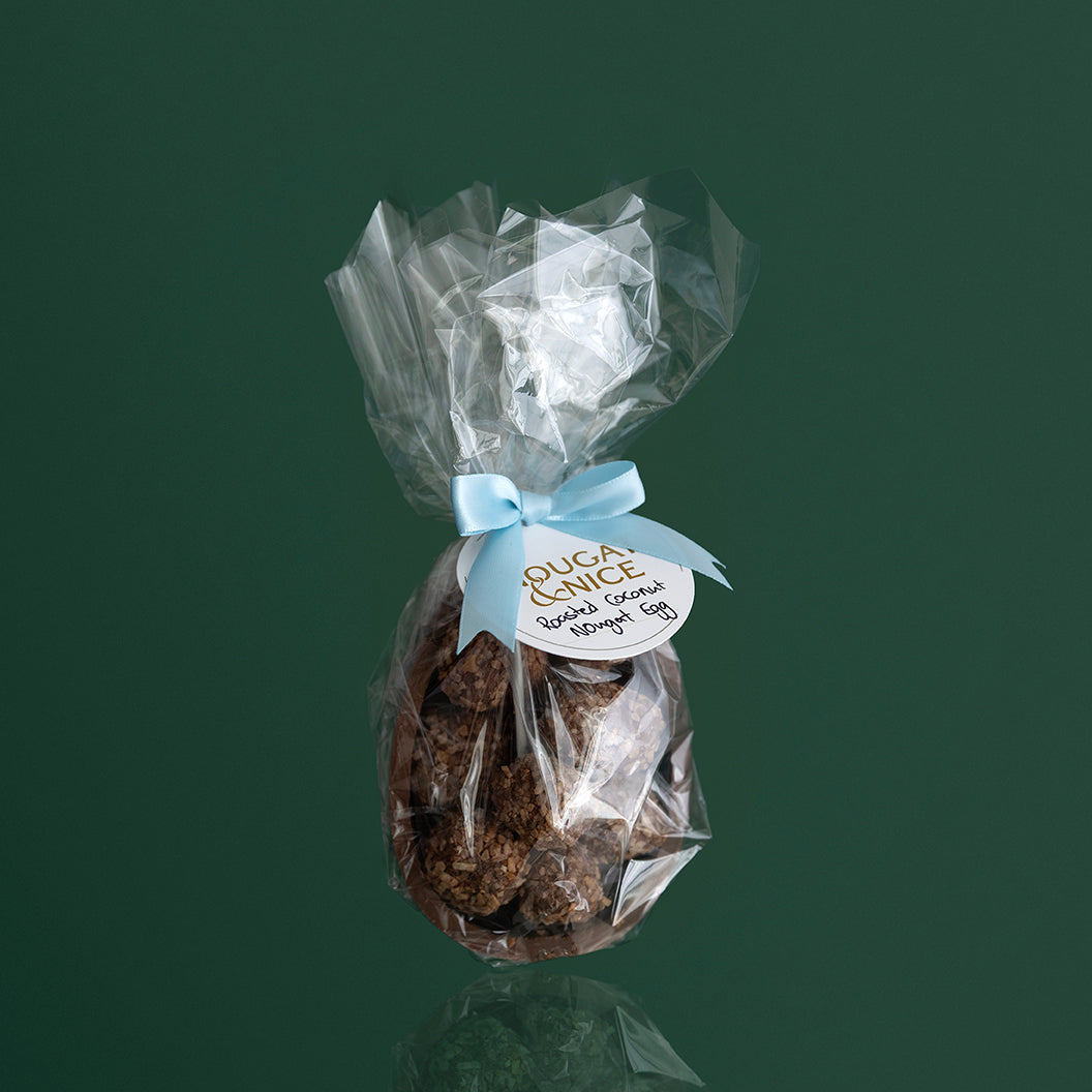 Roasted Coconut Nougat in Milk Chocolate Shell Easter Egg